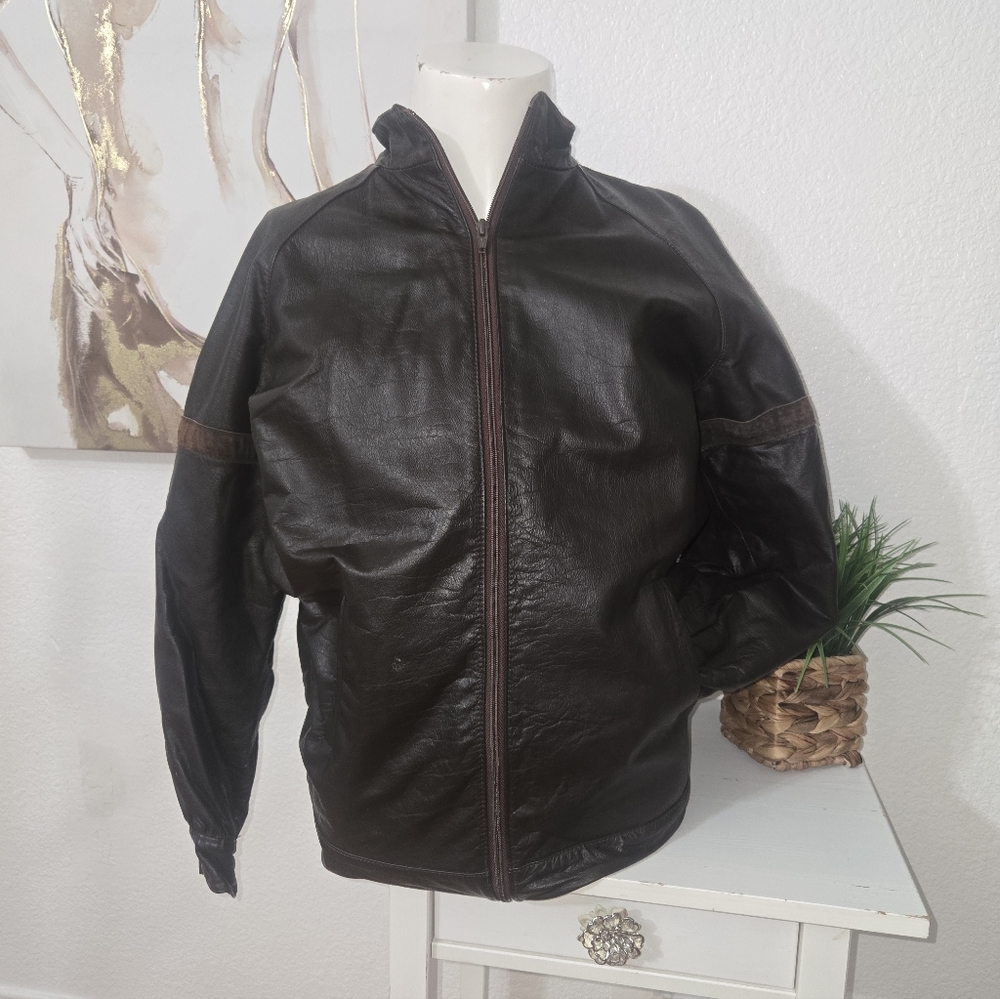 ILGWU Men's Vintage Leather Jacket Size 8